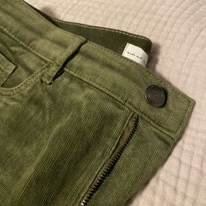 Loft - Women’s High Waist Skinny Jean - Green Corduroy